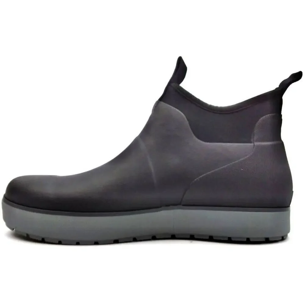 Staheekum Men's Neoprene Ankle Rain Boot Black 8 12 13 Waterproof Slip-On